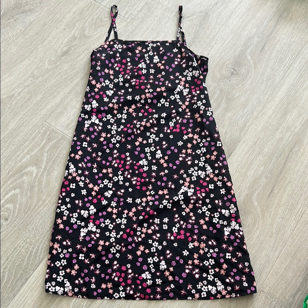 Wonder Nation Black and Pink Casual Sundress
